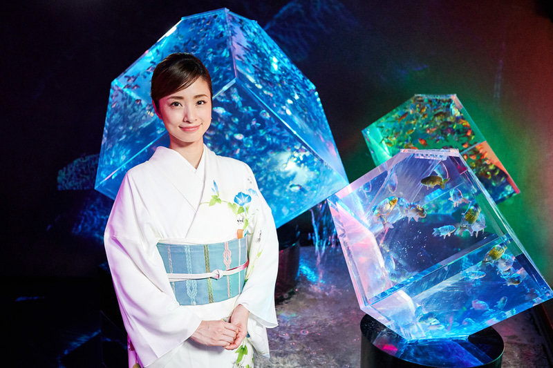 東京・日本橋に「アートアクアリウム美術館」がオープン。オープニング広報大使に上戸彩さんが就任した