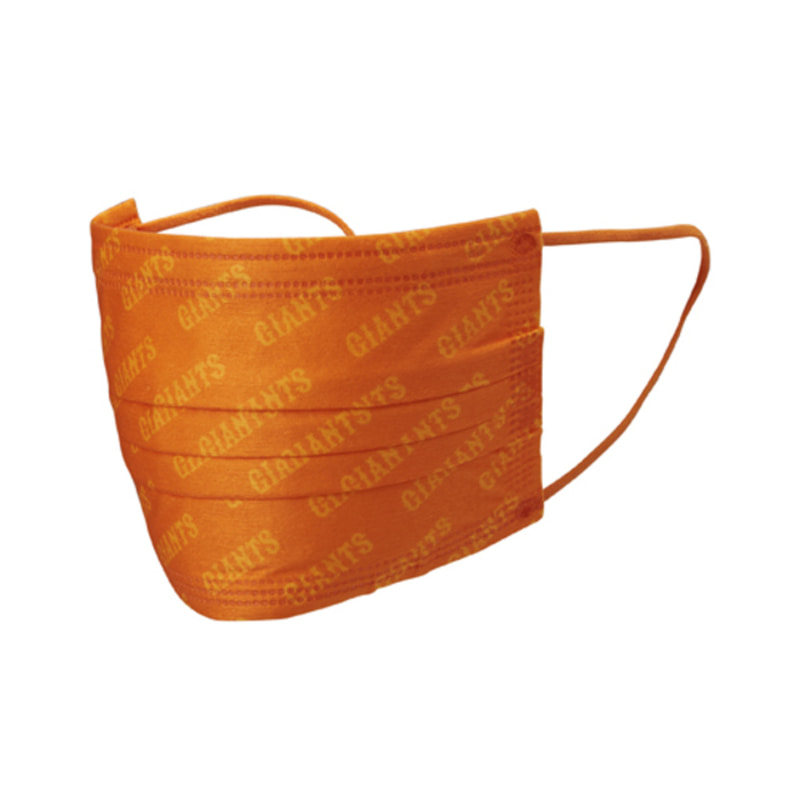 「GIANTS 不織布三層マスク 50枚入り（オレンジ）」
