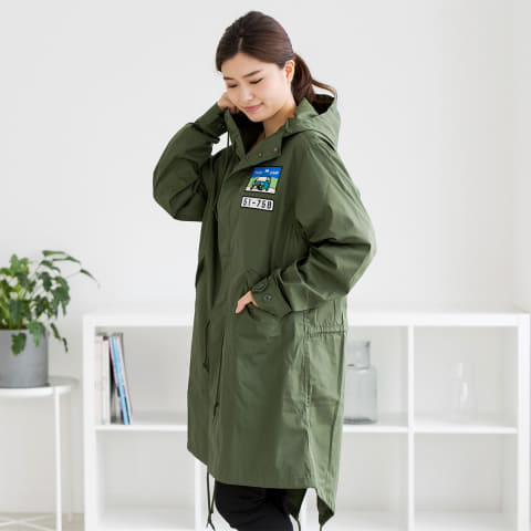 レア✨ゆるキャン△ モッズコート YURUCAMP M カーキグリーン 各務原桜 アクロス、ゆるキャン△「各務原桜のモッズコート」。ヴィレッジヴァン