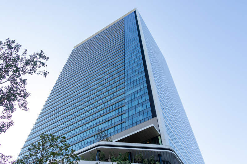 竹芝に開業する「東京ポートシティ竹芝」。写真は40階建てのオフィスタワー