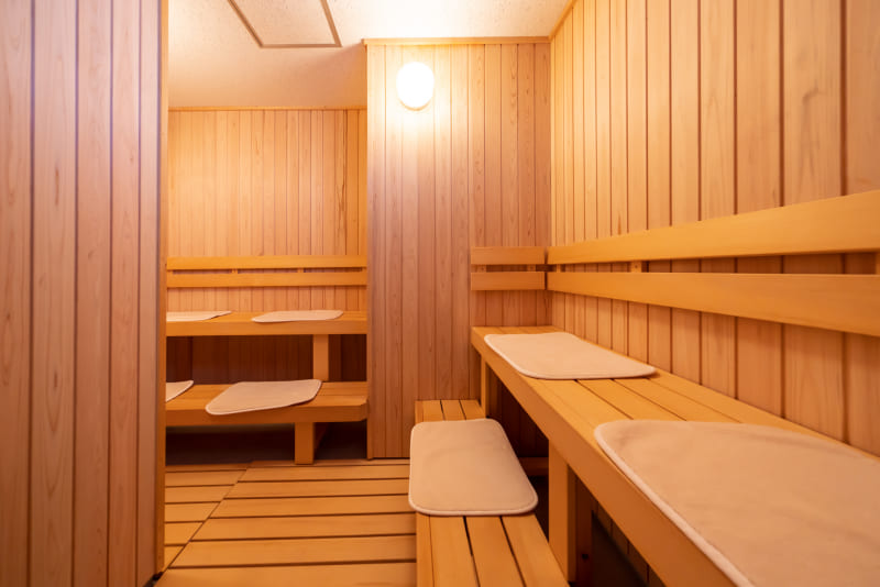 男性側はドライサウナ