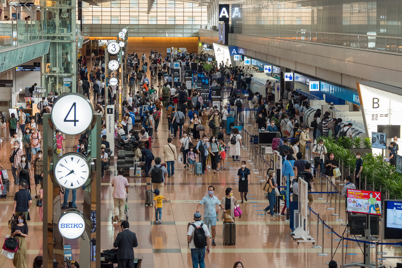 4連休がスタートした9月19日の羽田空港第2ターミナル