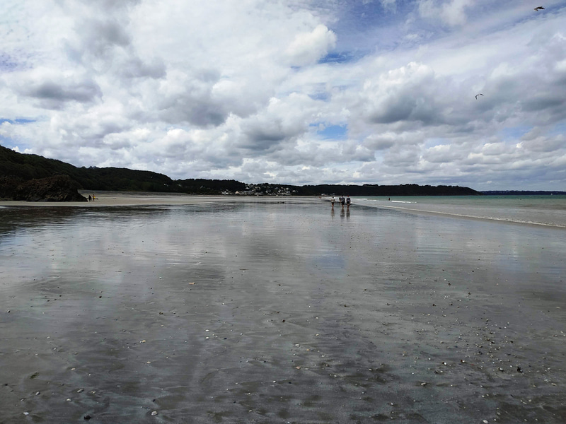 2kmにわたって続く砂浜。8月でも20度行くか行かないかの肌寒い気温だったのですが、日光浴中の全裸の人がちょいちょいいるので撮影中ドキドキでした（笑）