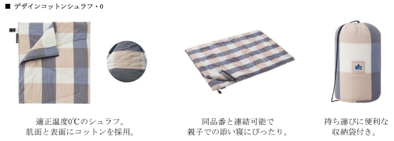 「デザインコットンシュラフ・0」（1万900円、税別）