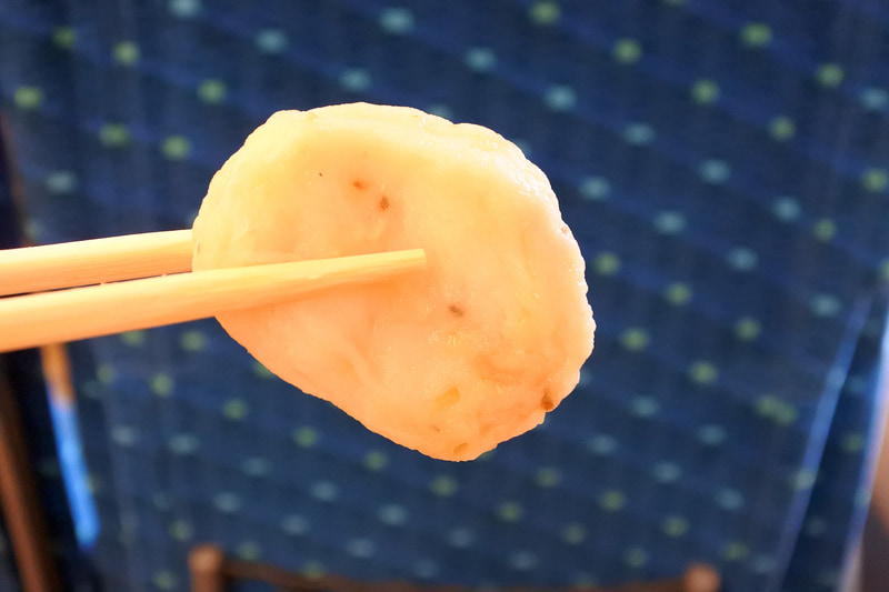 栗とくるみ入りさつま揚げのコンビネーションは想像以上に合います