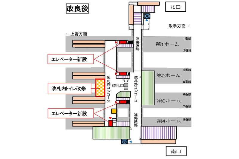 JR東日本は常磐線 我孫子駅のバリアフリー工事に着手する