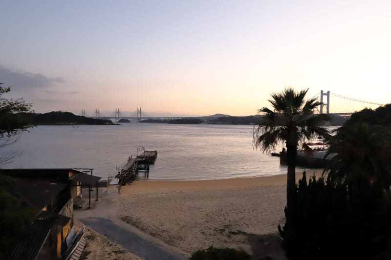 部屋（2階）からの眺望（夕方）