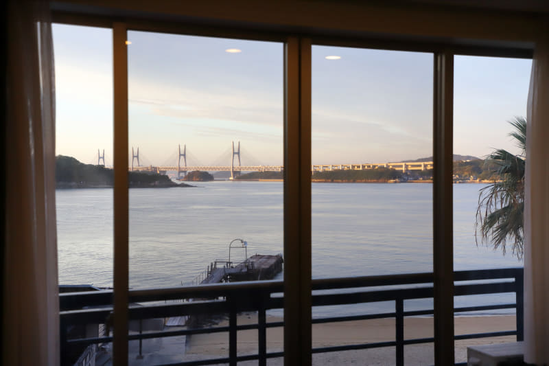 部屋（2階）からの眺望（早朝）