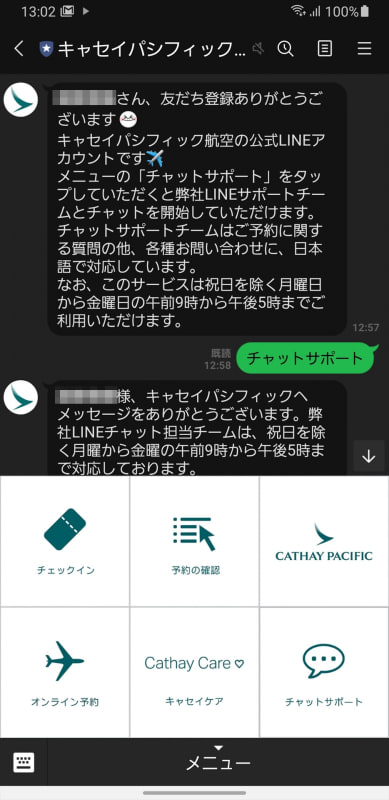 日本語のチャットでさまざまな質問に答えてくれる