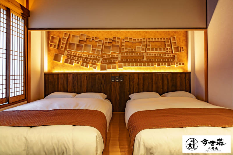 樽廻船の船着き場の街並みを枡で再現したベッドルーム