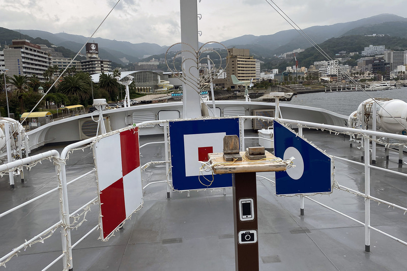 デッキには記念撮影用のスポットも用意されている