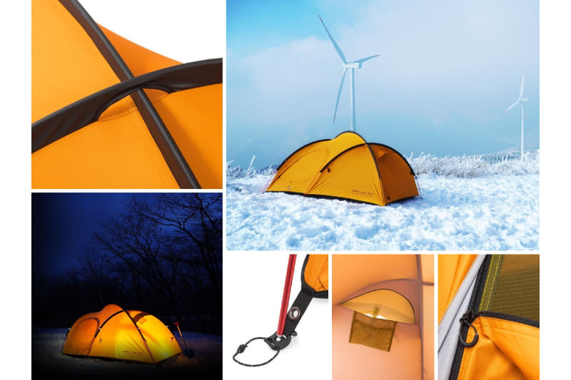 ZEROGRAMは、厳冬期にも快適な2名用の軽量シングルウォールテント「Papillon EXP」を発売した
