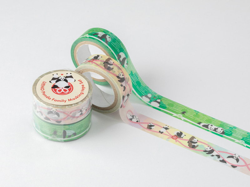 上野パンダファミリー マスキングテープセット（594円、11月3日発売）