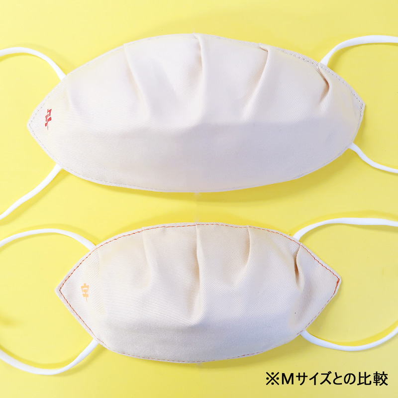 宇都宮餃子マスクのMサイズ（普通）との大きさ比較