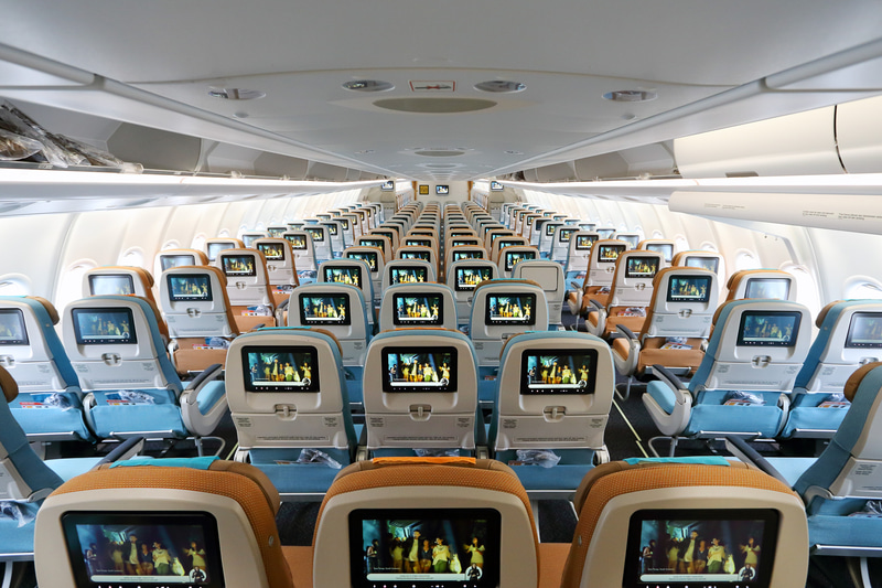 新しくなったエコノミークラスのモニターは10インチ