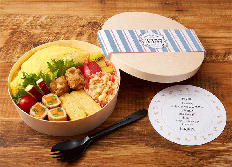 白石麻衣考案メニューを盛り込んだ弁当「my 弁」