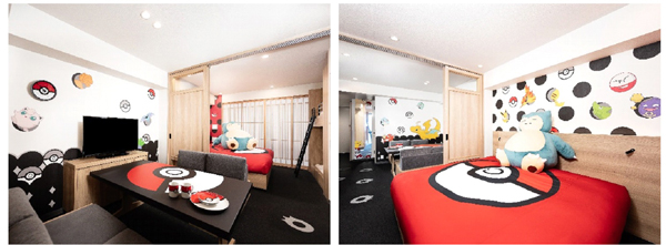 ポケモン一色の客室（写真は「MIMARU京都 新町三条」）