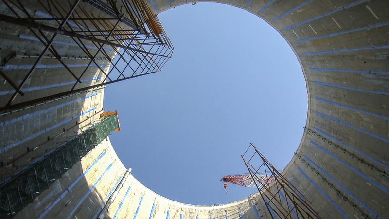 地表からの深さ約89.1mの名城非常口