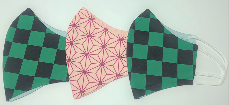 市松模様、麻の葉模様それぞれの枚数を0から3枚まで選べる3枚組は1990円