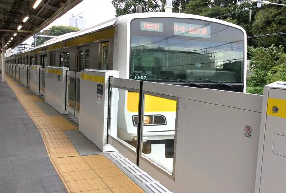 柏駅、新松戸駅は従来型のホームドア