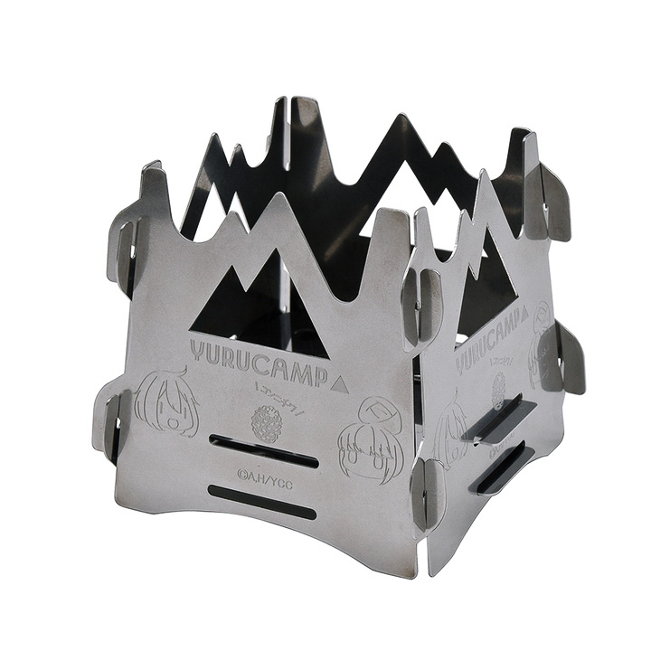 アクロスは「ゆるキャン△」デザインの組み立て式焚き火台の予約受付を開始した