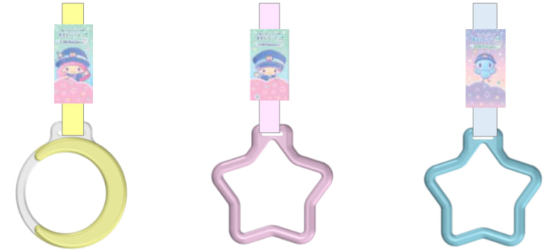 「キキ＆ララ モノレール」内3か所にオリジナルのつり革を設置