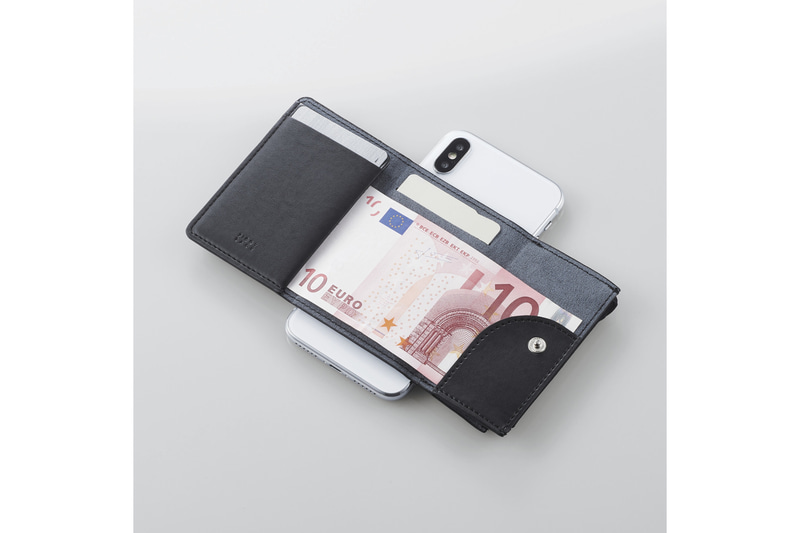 エレコムは、それぞれの決済方法に合わせて選べるスマホ貼り付けポケット5種を発売する