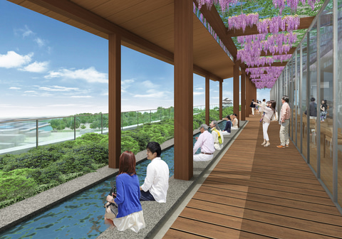 複合商業施設 ミナカ小田原 小田原駅東口に12月4日開業 展望足湯庭園や土産店 宿泊施設 図書館など トラベル Watch