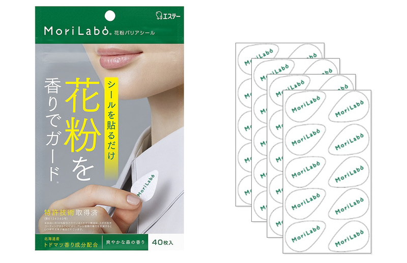 シールを貼るだけで花粉を低減する「MoriLabo 花粉バリアシール」