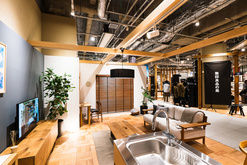 「無印良品 東京有明」2階にある家の一部のみをリフォームする「MUJI INFILL＋」のモデルルーム