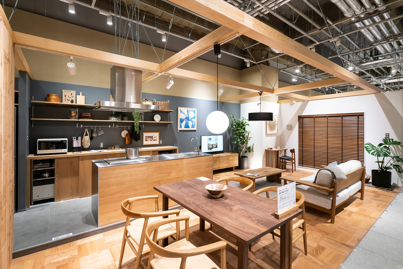 リビング・ダイニング・キッチンのモデルルーム