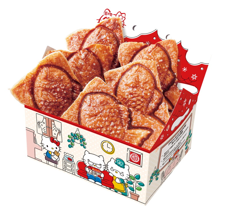 「クロワッサンたい焼ハローキティBOX」（6個入り、1260円）