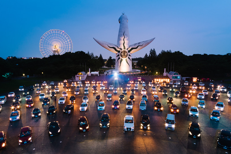 これまで開催されたドライブインシアターの様子