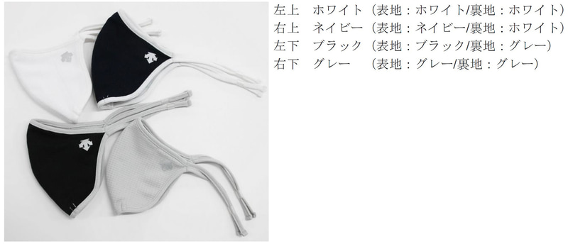 DESCENTE ATHLETIC MASKは4色展開に