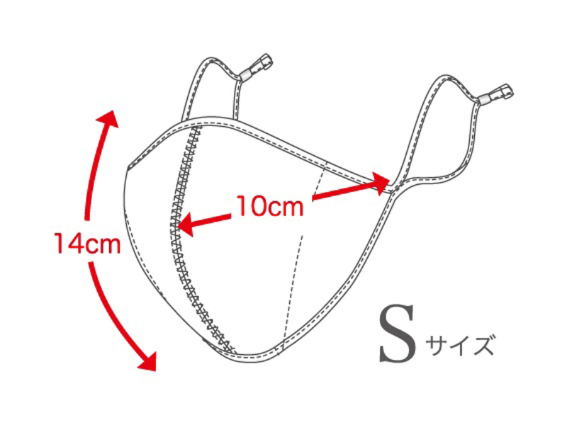 DESCENTE ATHLETIC MASKのサイズはS、M、Lの3種類