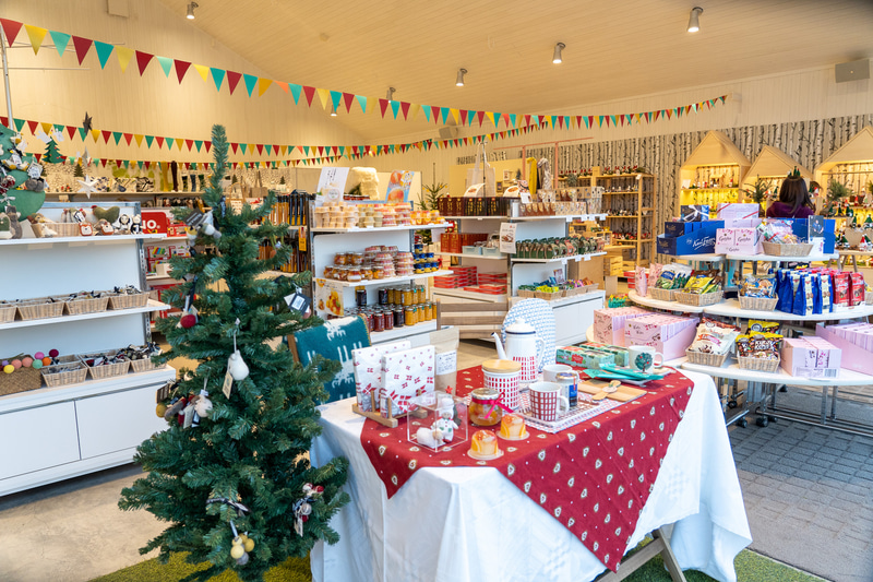 クリスマスマーケットを開催中のメッツァホール