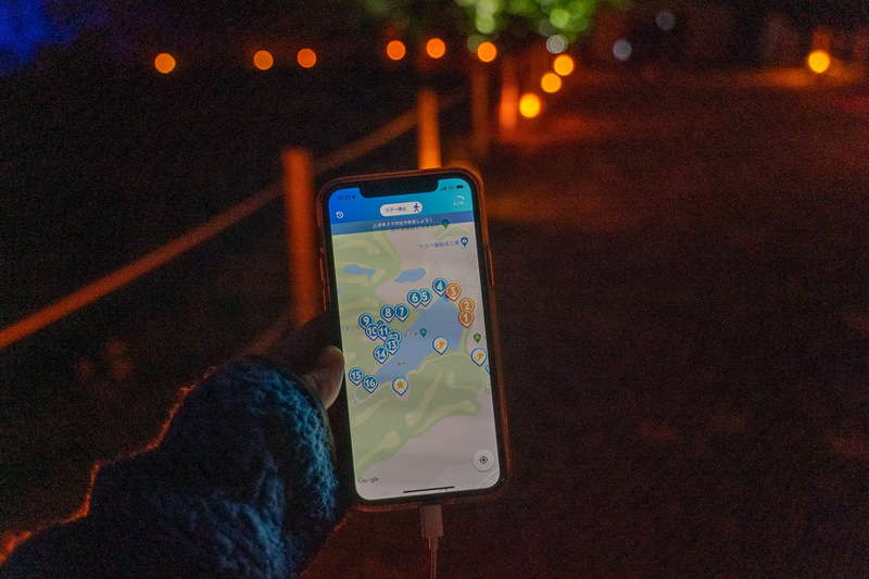 マップの番号の色でどこまで来ているか分かります