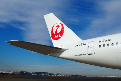 JAL、8機目のエアバス A350が日本に到着。羽田発着路線で運用