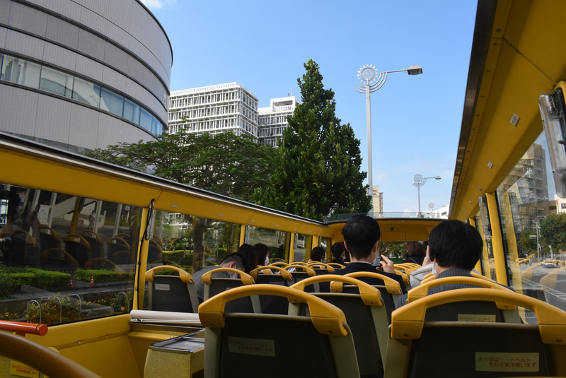 開放感あふれるオープントップ。感染予防の面でも安心だ
