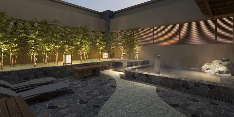 最上階の天然温泉大浴場（イメージ）