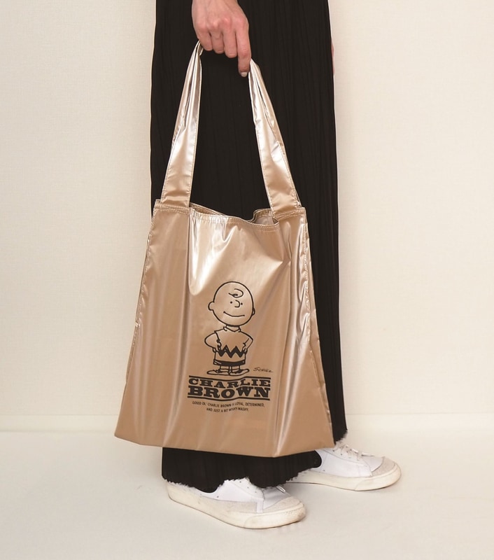 Wtote PEANUTS SHINY BEIGE