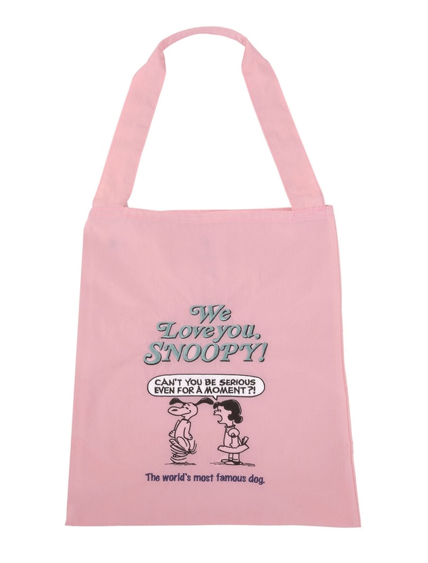 Wtote PEANUTS EMBROIDERY PINK