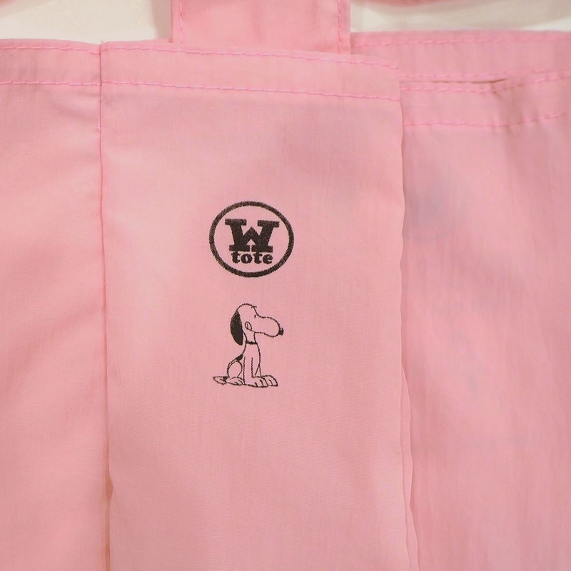Wtote PEANUTS EMBROIDERY PINK