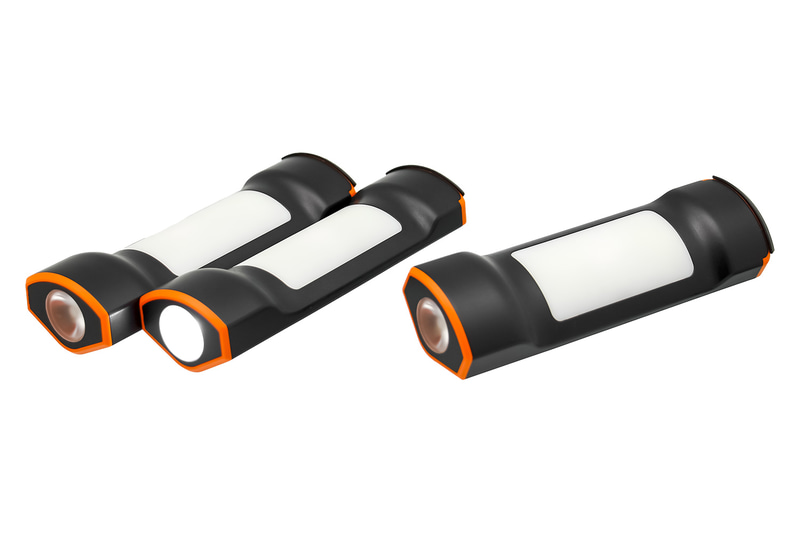 1台ごとに先端と側面にLEDを備える