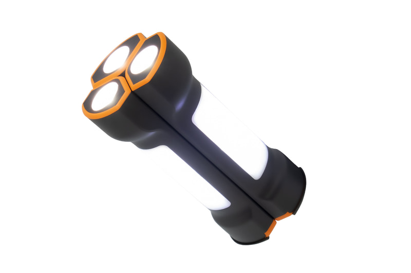 1台ごとに先端と側面にLEDを備える