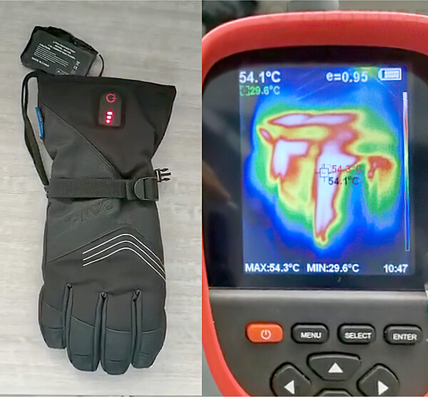 装着30秒後には温かくなる