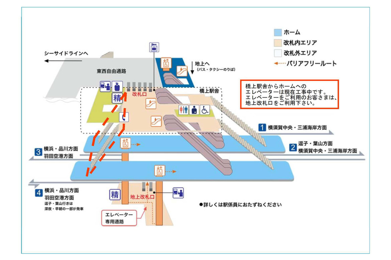 京急は金沢八景駅の品川方階段を1月30日から使用開始する