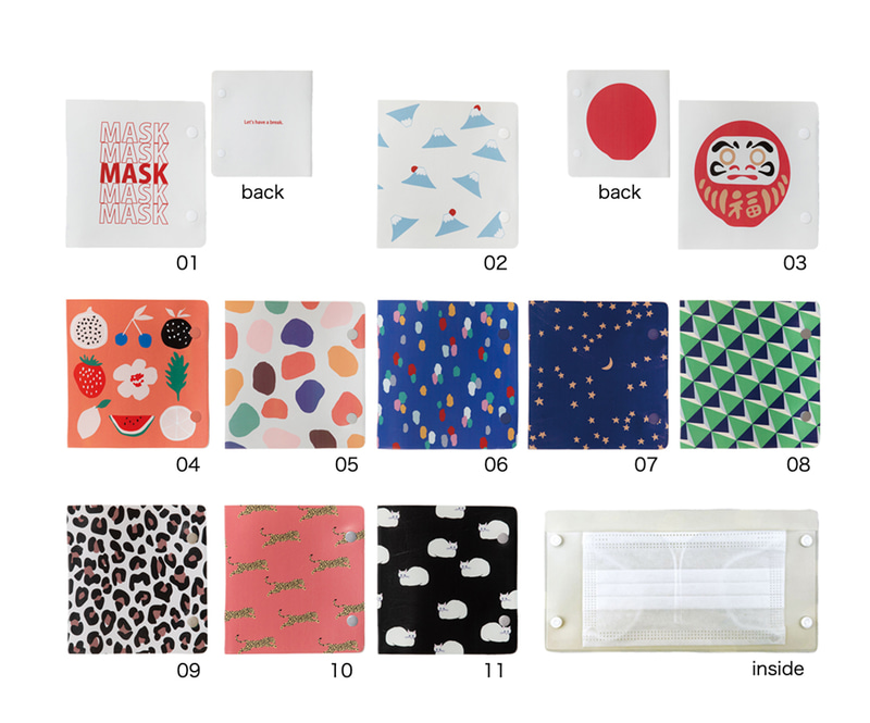 「Okuma パターンマスクケース」は11柄