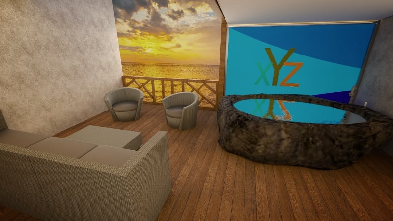 温泉リビング（クローズ時）