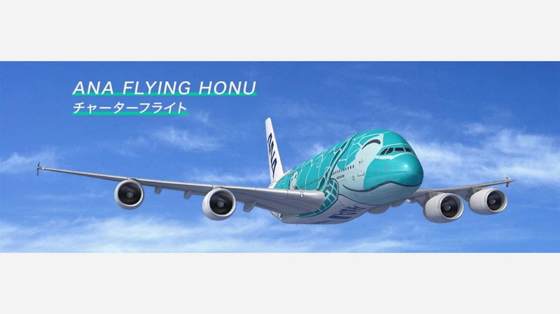 ANAは3月20日/29日にエアバス A380型機「FLYING HONU」を使用した遊覧フライトを実施する